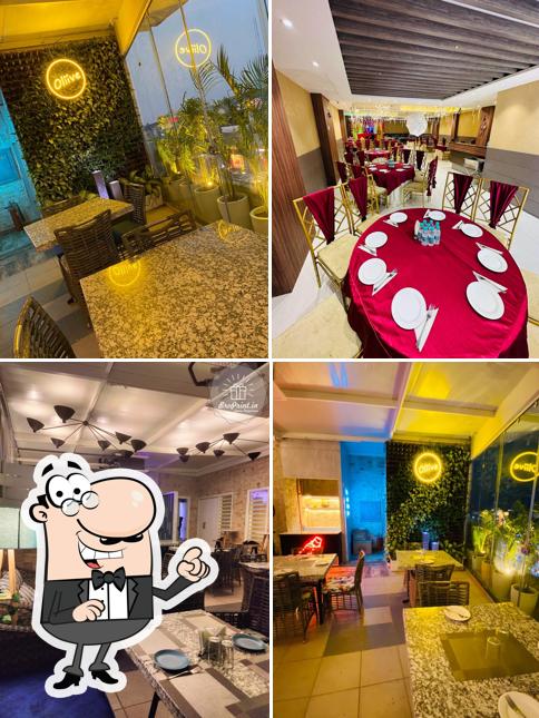 The interior of Oliive:vegetarian multicuisine rooftop