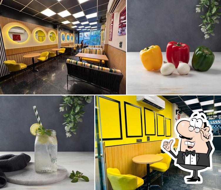 The interior of Pizza Galleria Najafgarh