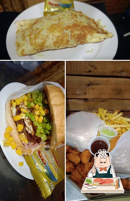 Peixe e fritas em Terraço da Familia