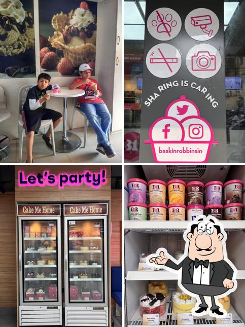The interior of Baskin Robbins
