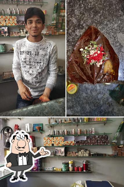 This is the picture displaying interior and dessert at Aaraish Pan Stall