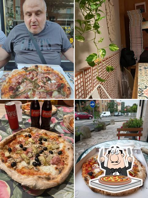 A Pizzeria d'asporto Amici Miei Milanino, puoi ordinare una bella pizza