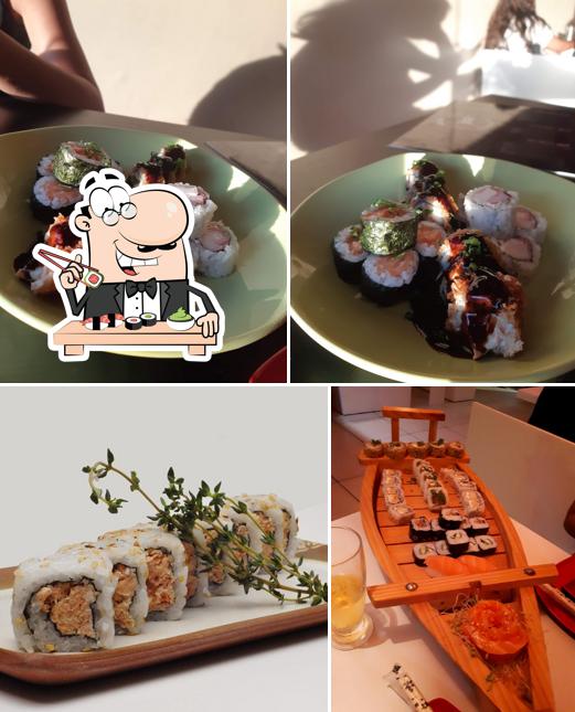 Prove diversas opções de sushi