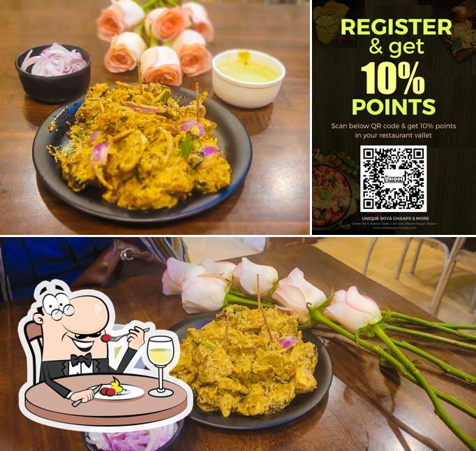 Food at Unique Soya Chaaps & More