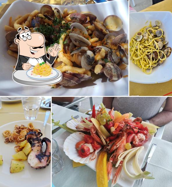 Spaghetti alla carbonara al kapogiro beach