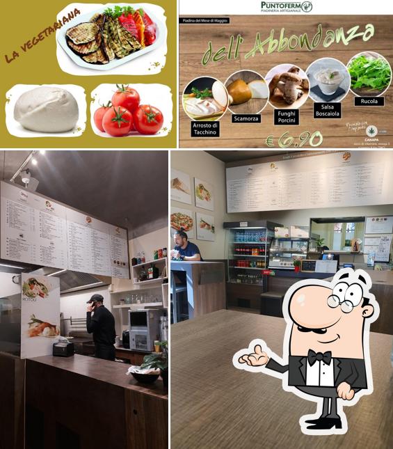 Dai un’occhiata alla immagine che presenta la interni e cibo di Punto Fermo Piadineria Artigianale