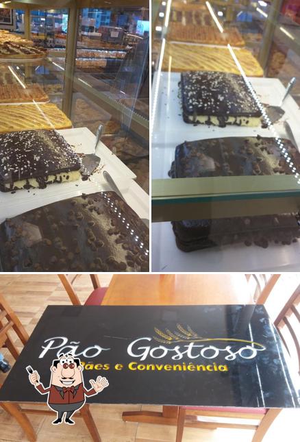 Entre diferentes coisas, comida e quadro-negro podem ser encontrados a Pão Gostoso Pães e Conveniência - Taguatinga