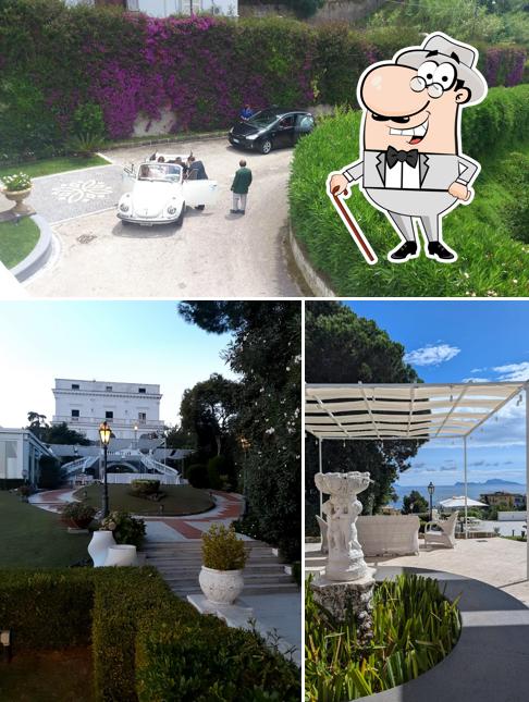 Curiosa tra l'area esterna di Villa Cilento
