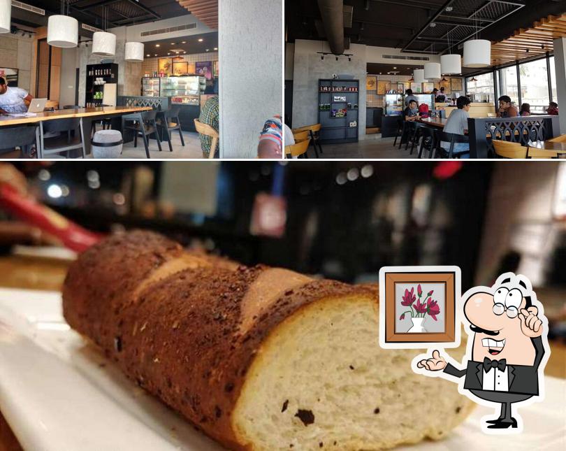 Among various things one can find interior and food at Café Coffee Day