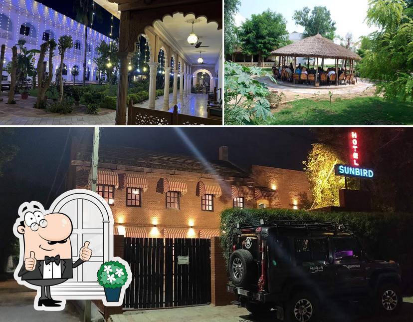 The exterior is an important feature of Hotel Sunbird