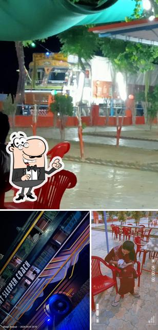 The interior of Krishna Dhaba And Restaurant