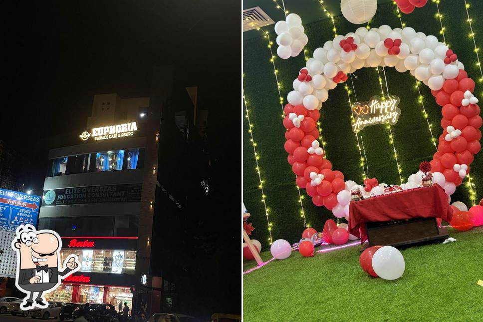 The exterior of Euphoria terrace cafe & restro