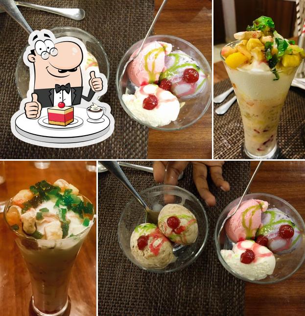 Faruuzi Multi Cuisine, Urapakkam serves a selection of desserts