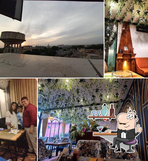 Take a seat at one of the tables at The Flamingo