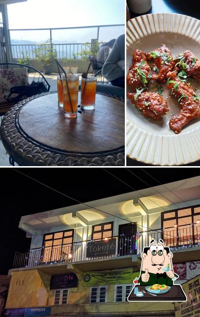 Take a look at the image depicting food and exterior at Tokefe