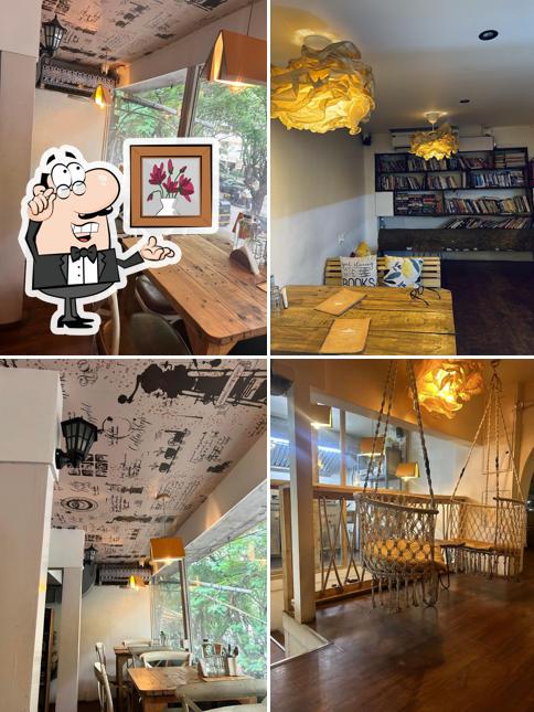 Take a seat at one of the tables at Cafe Anecdote