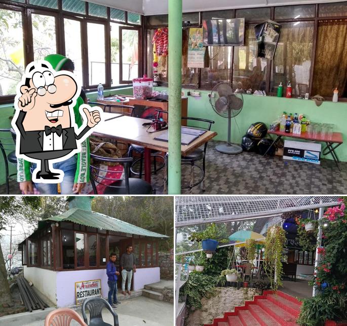 The interior of Ananda's Vegetarian Restaurant