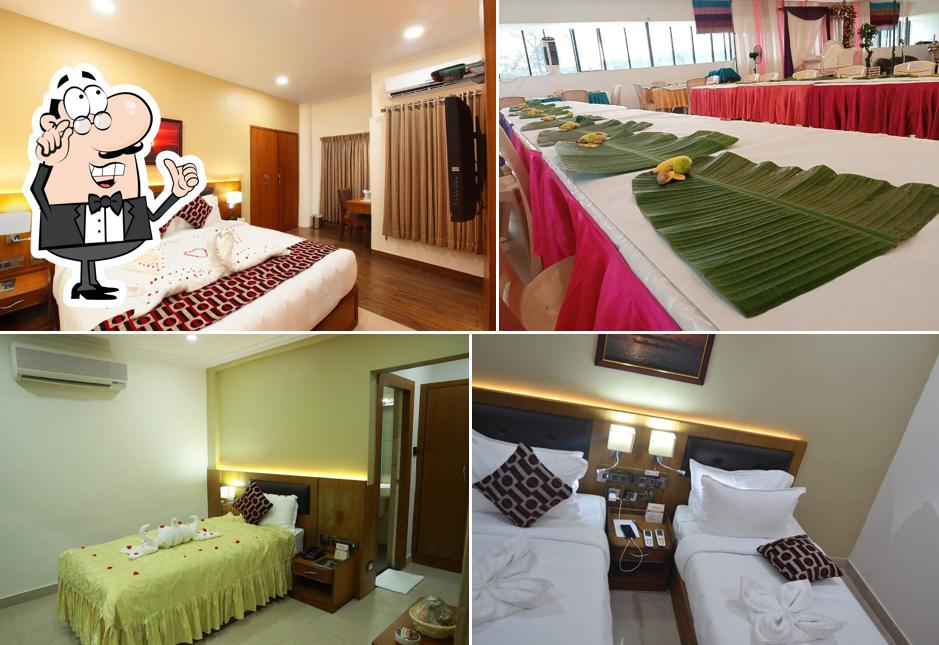 The interior of Hotel Rohini International