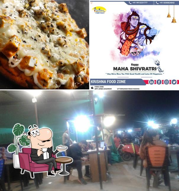 The photo of Krishna food zone’s interior and food