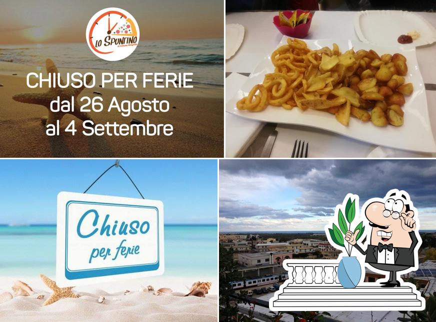 Tra le diverse cose da Lo Spuntino Pizzeria si possono trovare la esterno e cibo