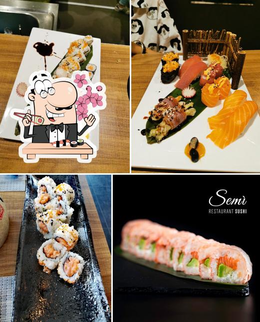 Scegli le diverse opzioni di sushi
