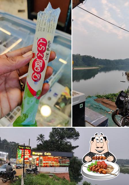 The photo of food and exterior at Burgercafe