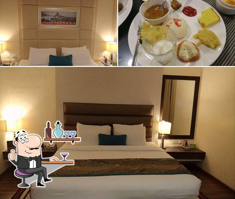 Among various things one can find interior and food at Marigold Restaurant