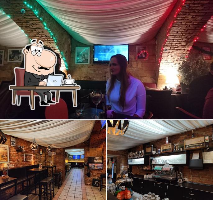 Gli interni di bar Divino