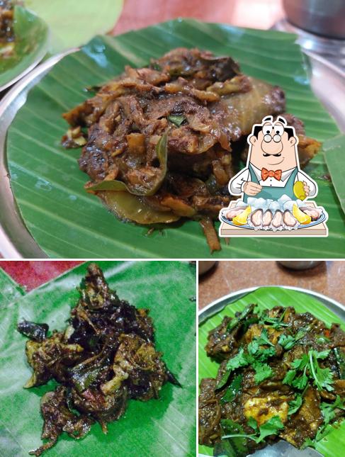 Pick different seafood dishes available at Thambi annan's Biriyani Hotel