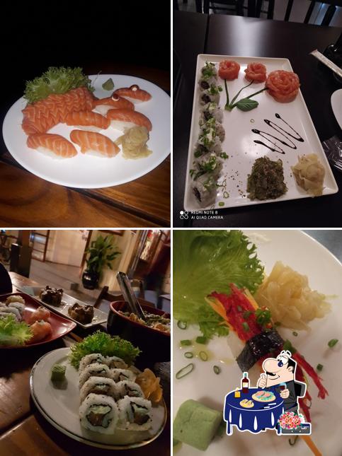 Experimente diferentes itens de frutos do mar servidos no Ber Sushi Bar