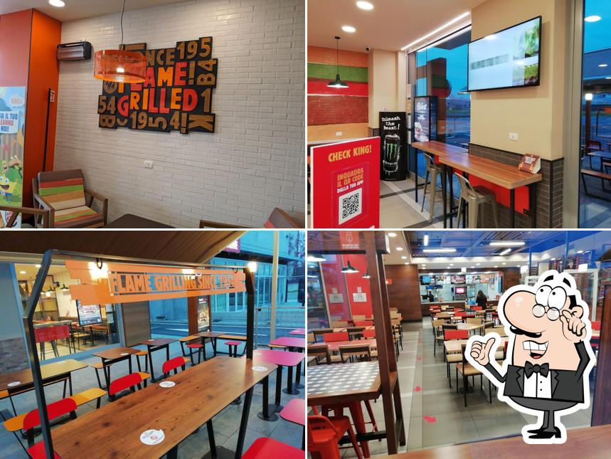 Gli interni di Burger King