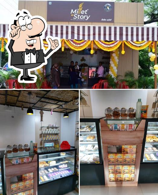 The interior of Millet Story - Zero Maida Zero Egg Made of Millets, Bakey & Eatery