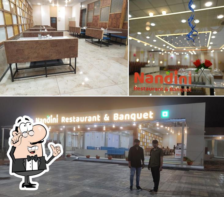 The picture of interior and exterior at Nandini Restaurant and banquet