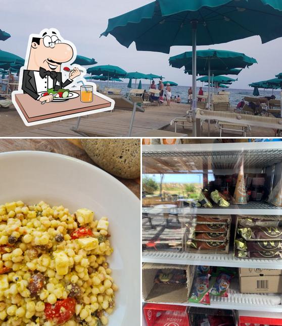 Tra le diverse cose da Bar Spiaggia - Club Hotel Marina Beach si possono trovare la cibo e interni