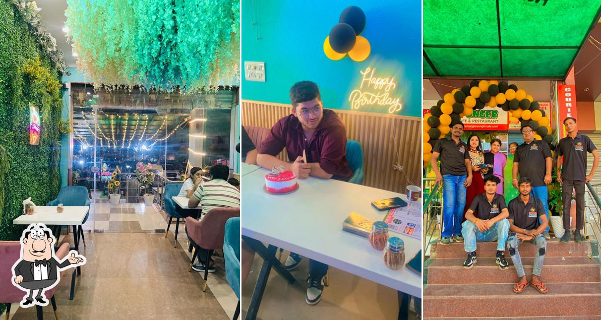 Among various things one can find interior and food at Hunger Punger Cafe