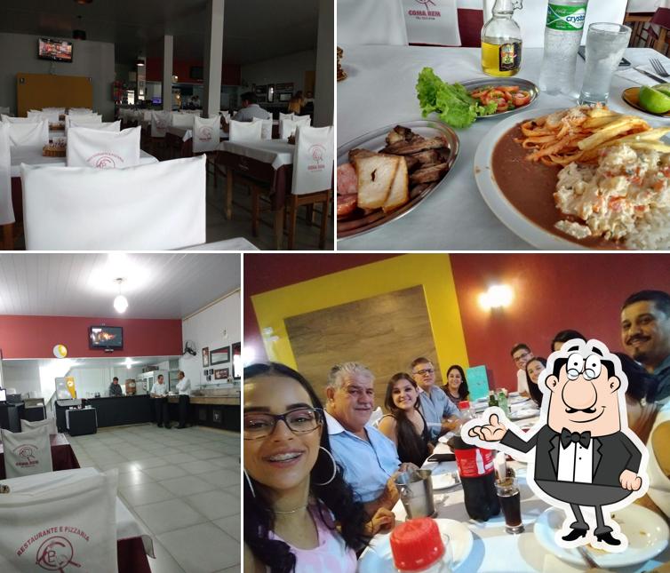 O interior do Restaurante e Pizzaria Coma Bem