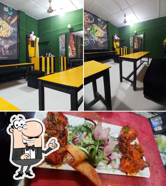 The picture of interior and food at MOMOMIA