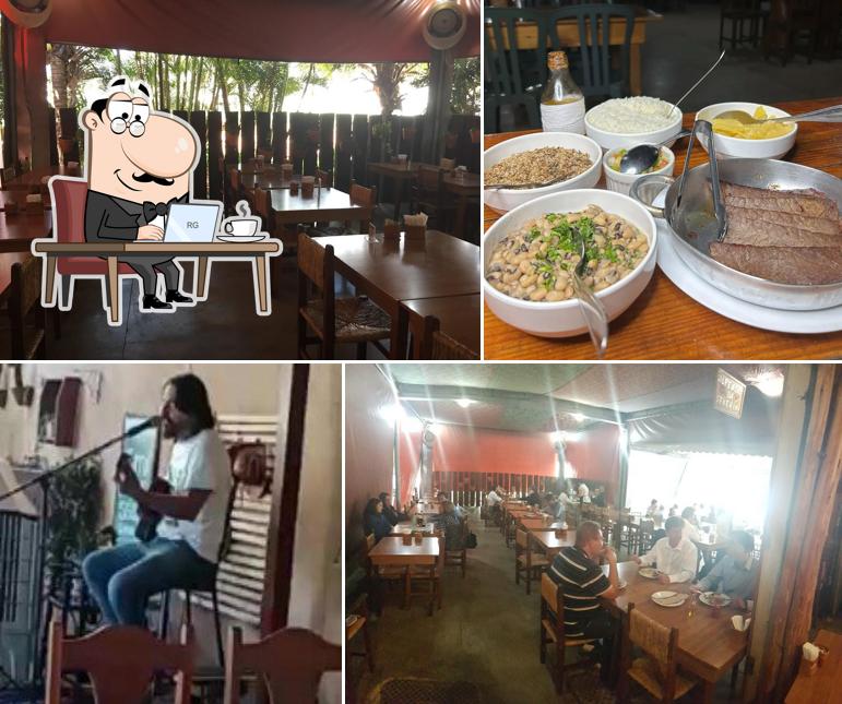 Sente em uma das mesas no Severina Águas Claras