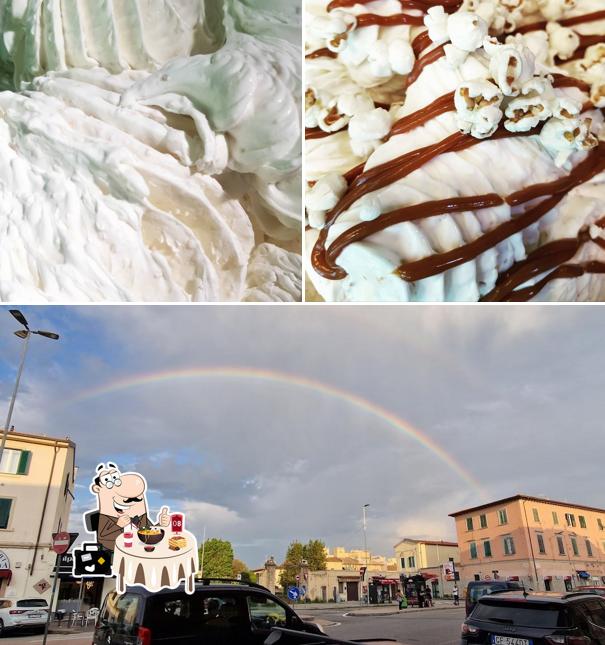 La immagine di cibo e esterno da Il Punto Gelato Livorno