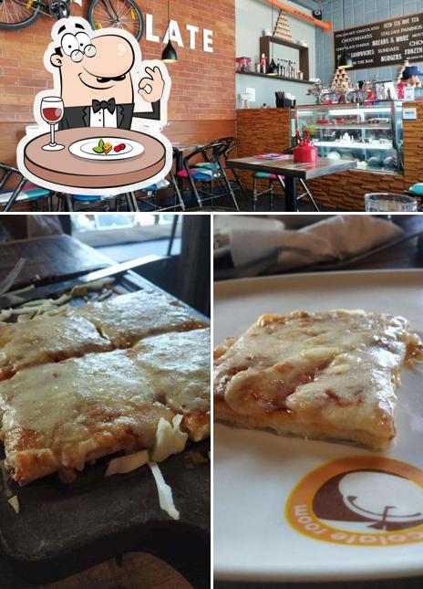 The photo of food and interior at The Chocolate Room