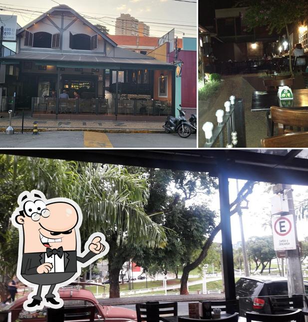Esta é a ilustração mostrando exterior e balcão de bar a Chopp do Fritz Americana