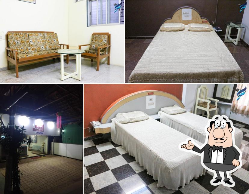 Take a seat at one of the tables at Hotel Hornbill
