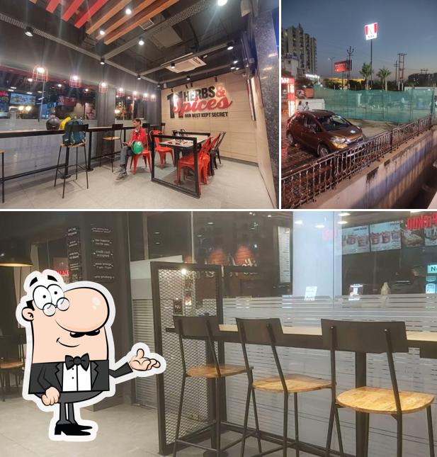 The photo of KFC’s interior and exterior The photo of KFC’s interior and exterior