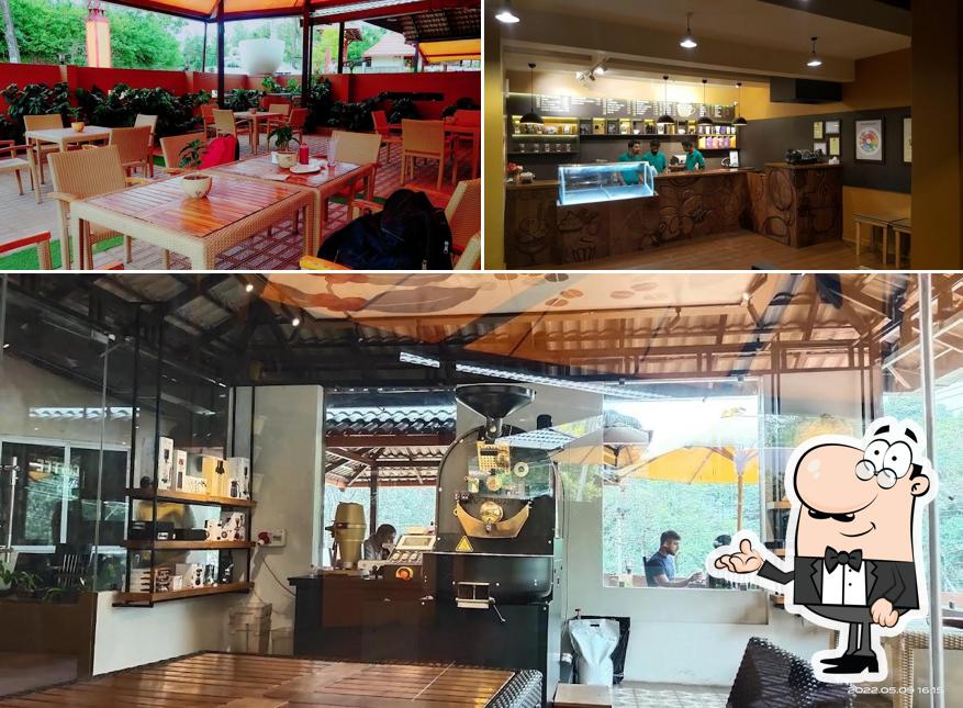 Take a seat at one of the tables at Big Cup Cafe