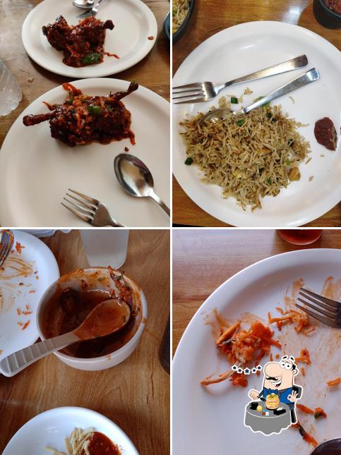 Food at The Indian and Chinese station