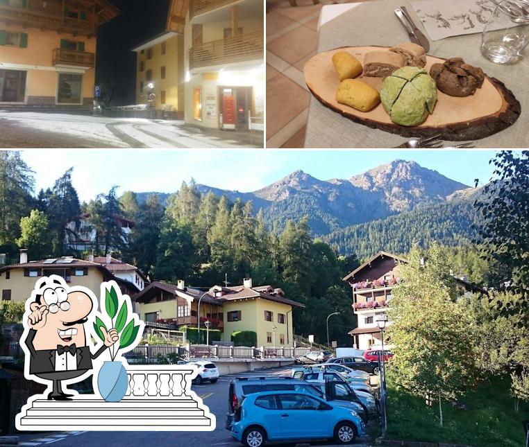 Guarda la foto che presenta la esterno e cibo di Hotel Ristorante Alpino