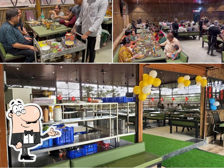The interior of Shree Khodiyar Kathiyawadi Dhaba Vasai Mumbai