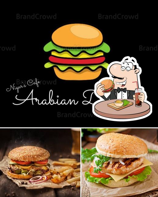 Cafe Arabian Delight’s burgers will cater to satisfy a variety of tastes