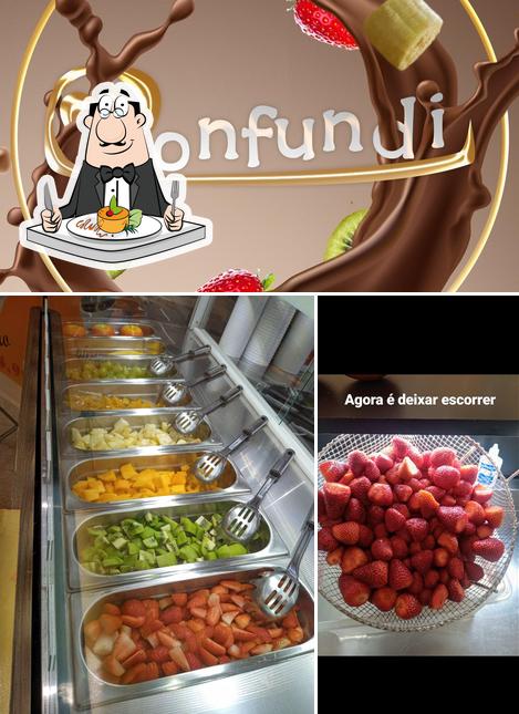 Comida em Confundi Fondue sorvete açaí express