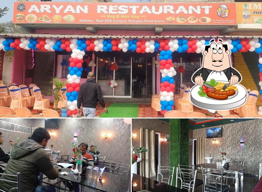 This is the picture depicting food and interior at Aryan Rastaurant